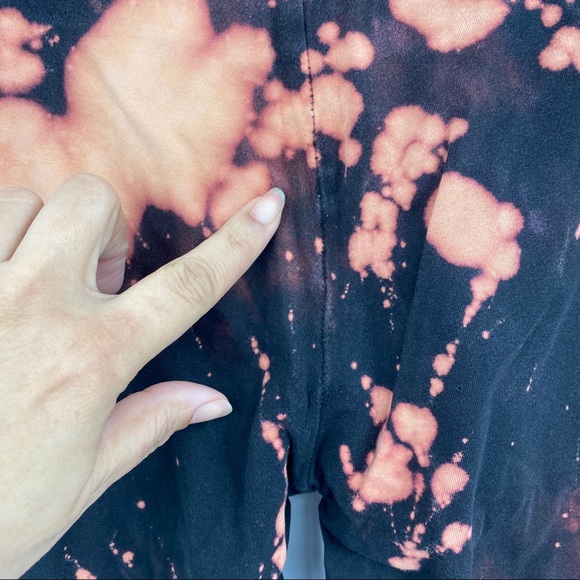 VS Yoga Bleach Tie Dye Black Stretch Leggings S - Picture 9 of 12